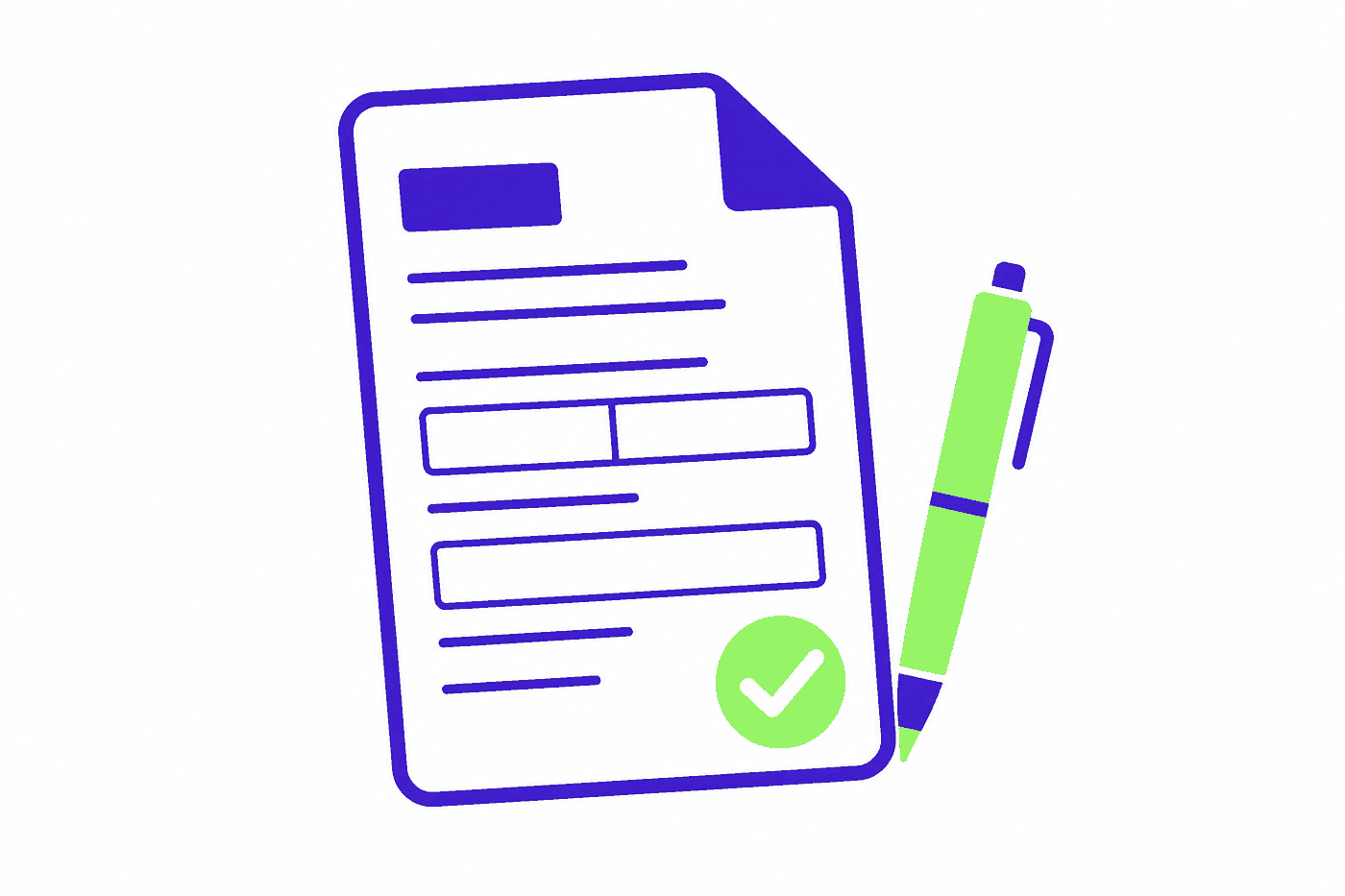 a completed W-9 form for freelancers next to a pen, showing the paperwork is done